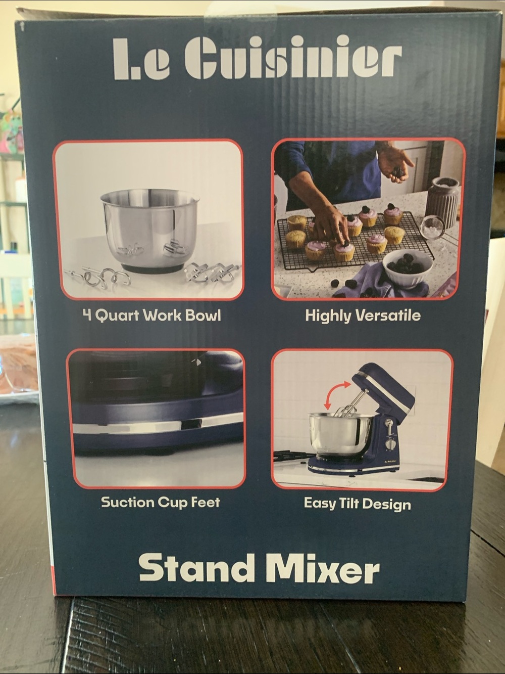 NEVER USED! 6-Speed Stand Mixer in Navy Blue - Picture 3 of 3